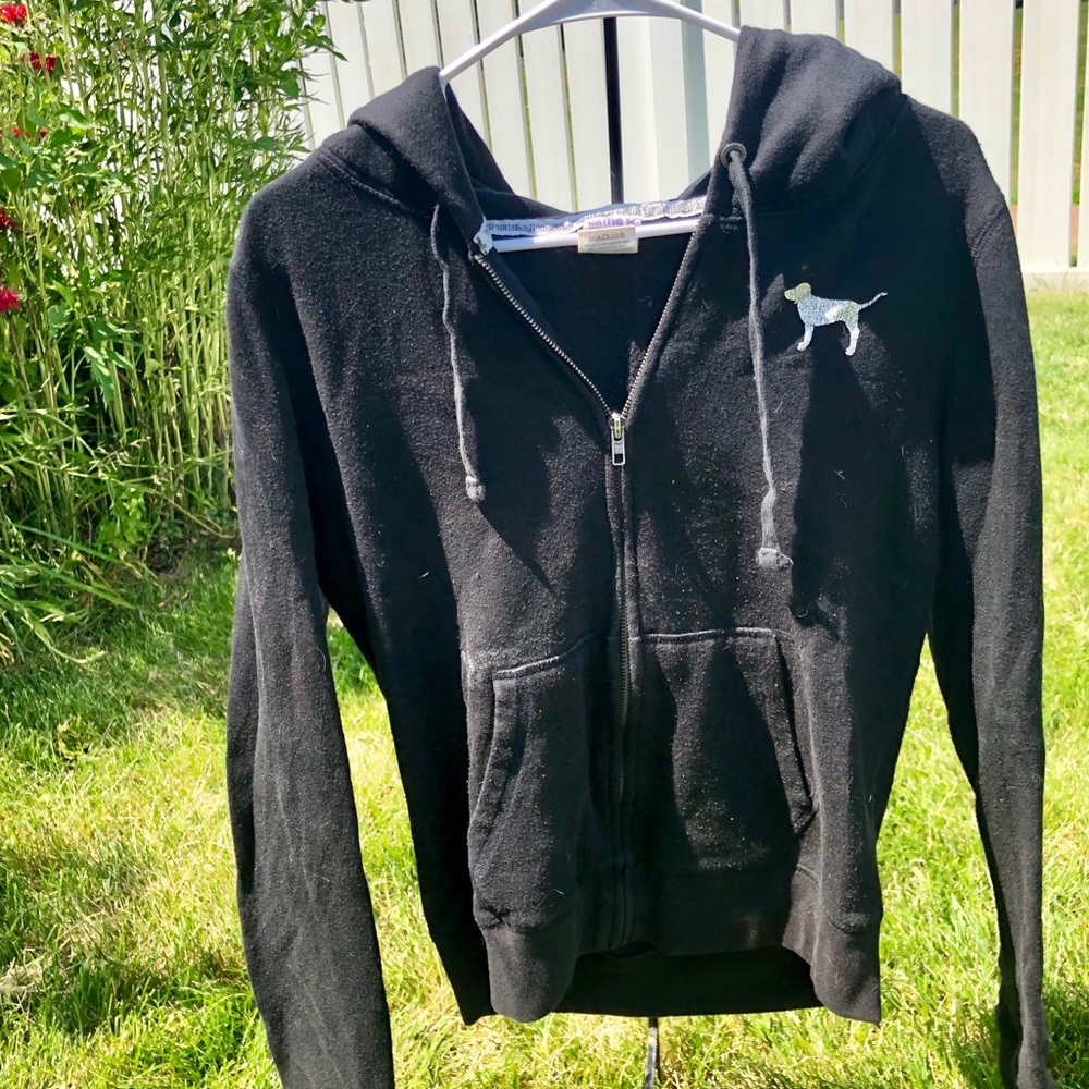 PINK by VS-Black-Rhinestone-Jacket